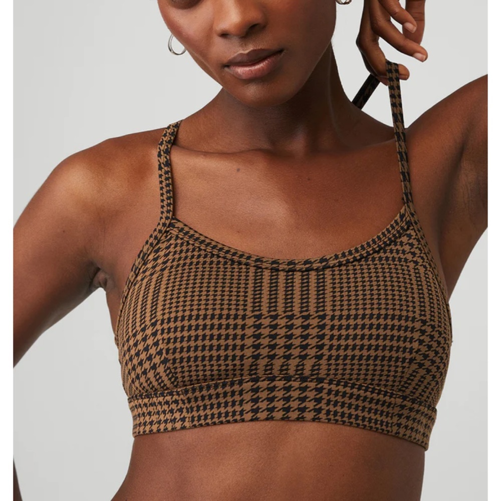 Alo Jacquard Glenplaid Gratitude Bra size size small